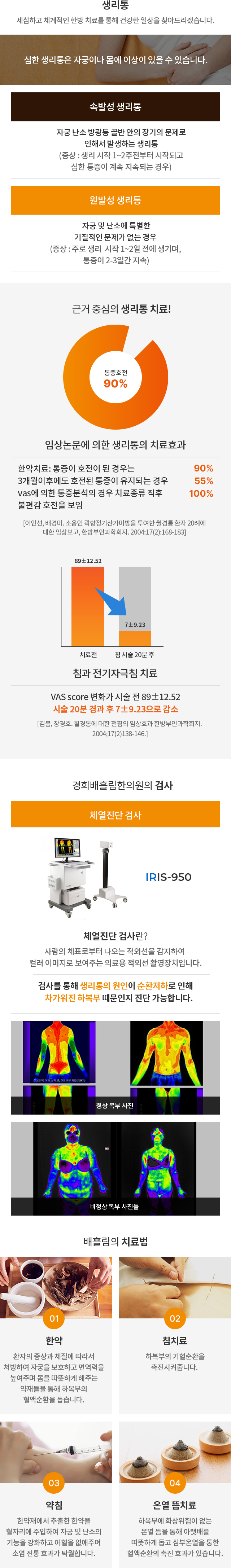 생리통 이미지